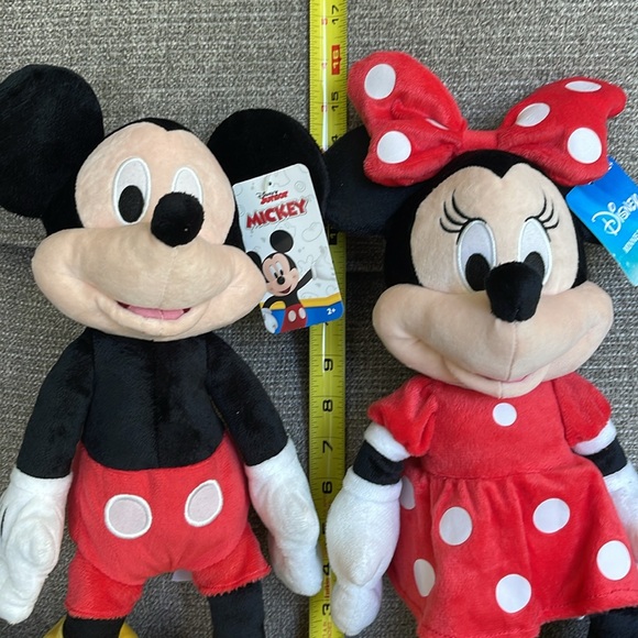 NWT DISNEY MICKEY MOUSE & MINNIE PLUSH DOLL SET 15 INCH STUFFED ANIMAL JUST PLAY - Picture 12 of 12